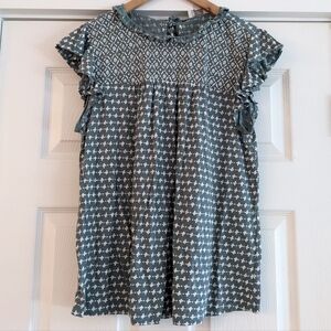 LOFT Ruffle Trim Top